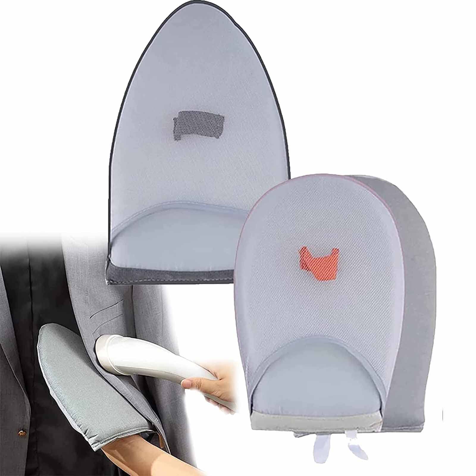 AKICU Handy Mini Ironing Board, Garment Steamer Ironing Gloves, Handheld Mini Heat Resistant Ironing Pad, Handheld Ironing Pad with Finger Loop for Collars, Pockets, Ties (A + B)