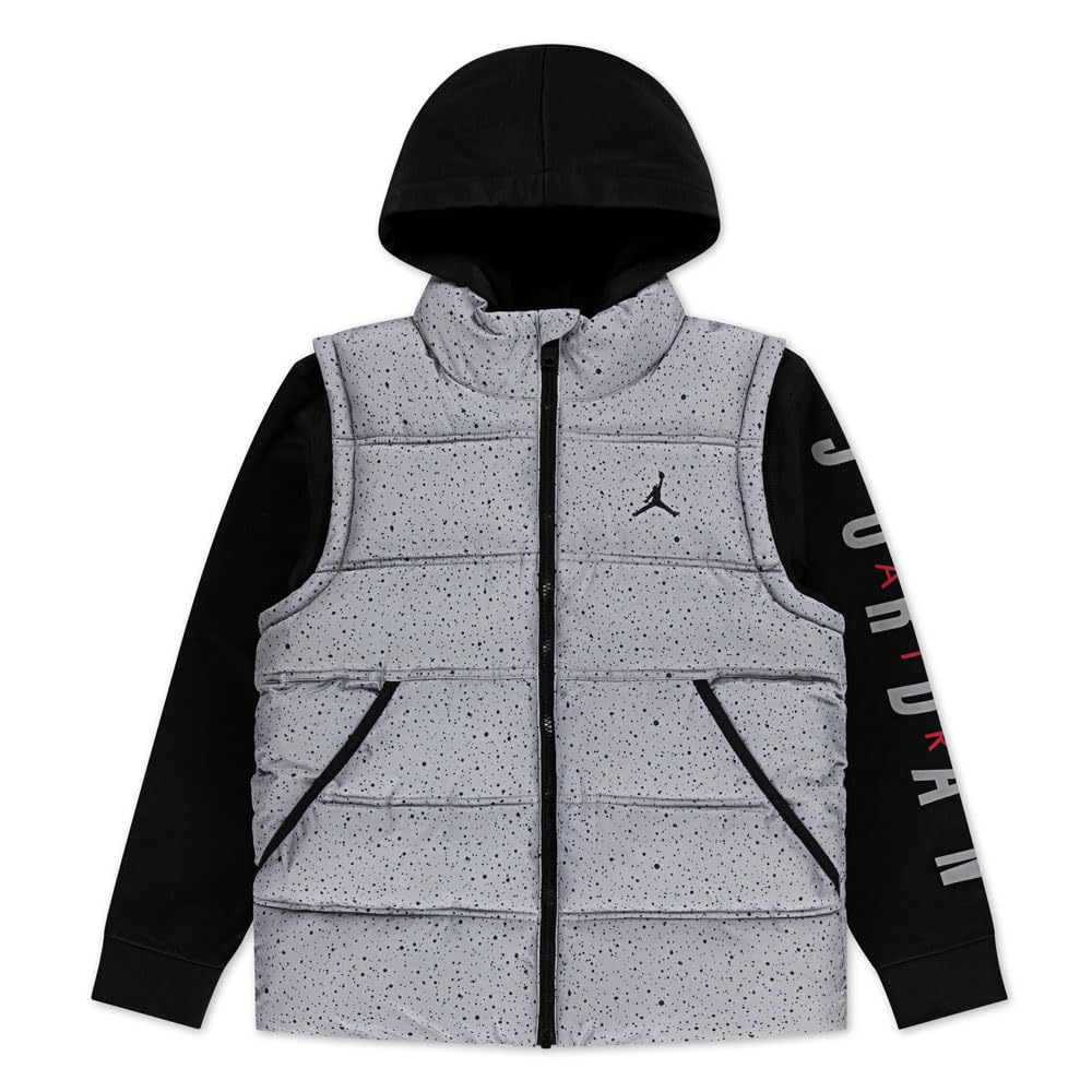 NIKE Jordan kurtka chłopięca 2-Fer Grey Code 95D191-GHJ