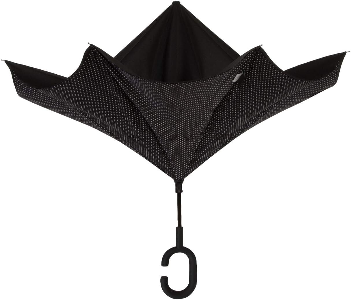 ShedRain Unbelievabrella – Wind & Rainproof Stick Umbrella, Hands-Free C-Shape Handle, Heavy Duty, Double Layered Reverse Canopy with UPF 50+ UV Protection