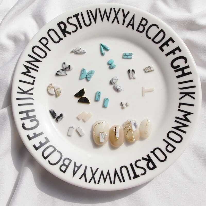 100PCS Glitter 3D Stone Nail Rhinestones Natural Studs for Nail Art Decoration Jewelry Japanese Style Nail Stones Gems - (Color: Random 100PCS)