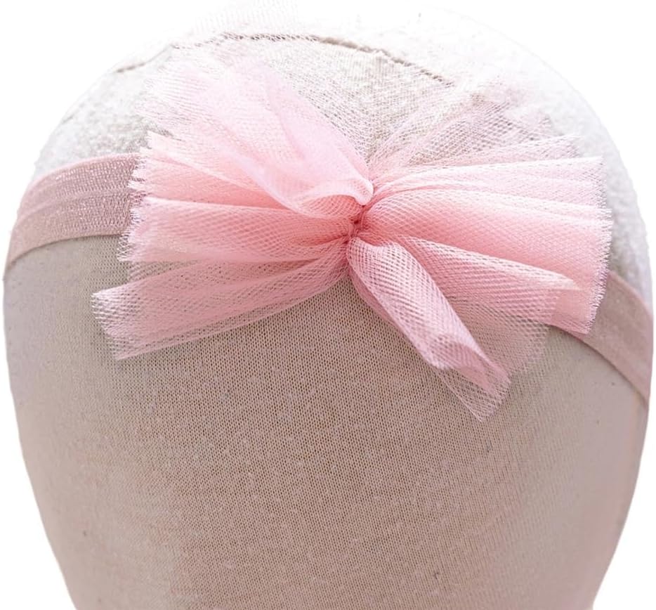 Dressy Daisy Baby Girls' Flower Girl Dress Tulle Ball Gown with Headband for Wedding, Party, Pageant or Special Occasions