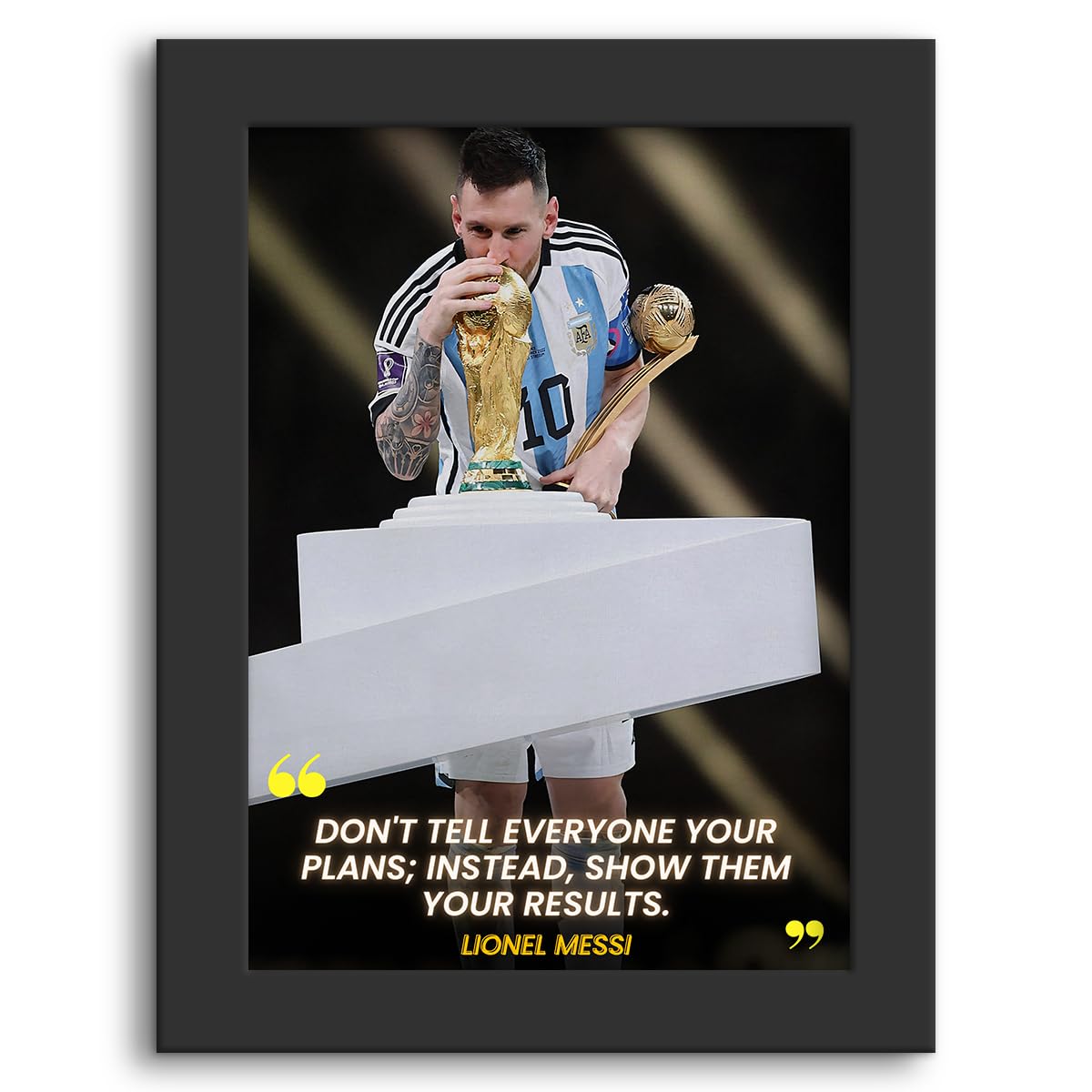 DmcreativityCraft Lionel Messi Motivational Wall Frames Framed Posters for Office, 9.5 x 12.5 Inches, with 1 inch Black Photo Frame Football Quotes Poster Living Room, Study Decoration (B0C5LVYFKY) Amazon Price History, Amazon Price Tracker