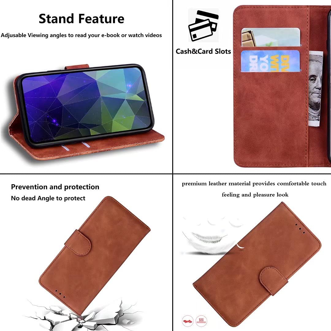 Cover per Xiaomi Redmi Note 13 Pro Libro in Pelle PU, [con 2