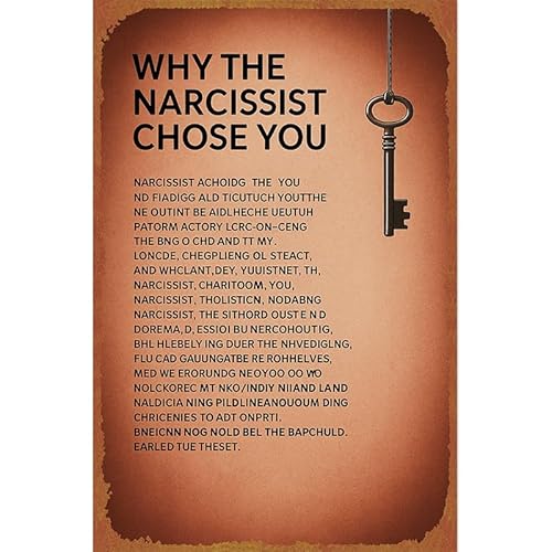 Psychology Why The Narcissist Chose You Metal Sign Fun &