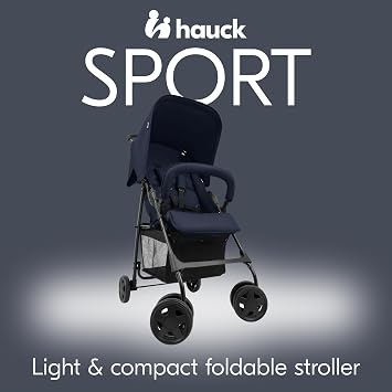 hauck Sport Lightweight Compact Foldable Baby/Toddler Stroller, Dark Blue
