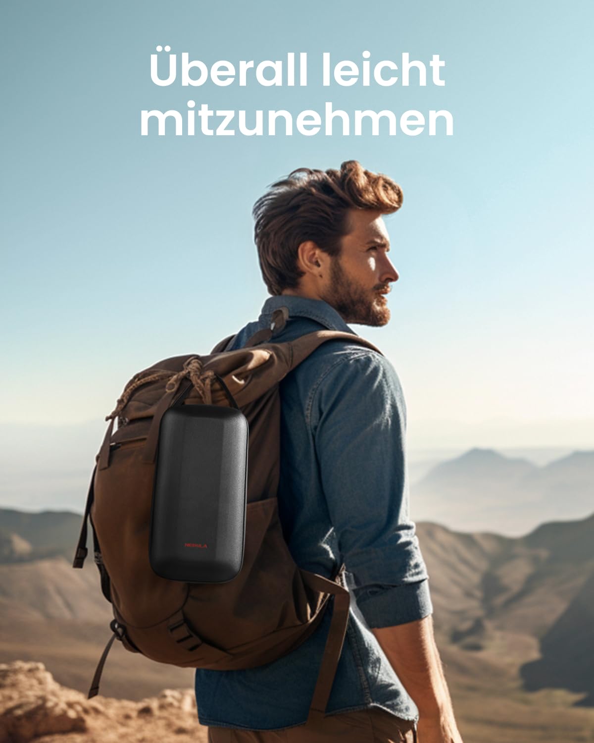 NEBULA Capsule 3 All-in-One Reisehülle, maßgeschneidert für Capsule 3 Laser, Netzteil, Kabel, Fernbedienung und Ständer, wasserdichtes und schützendes Polyester-Design