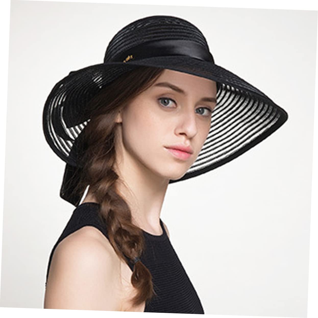 BESPORTBLE 2 Pièces Chapeau de Plage été Femme Large Brim et Nœud Délicat Chapeau de Protection Solaire Respirant pour Activités Extérieures pour Plage et Sorties