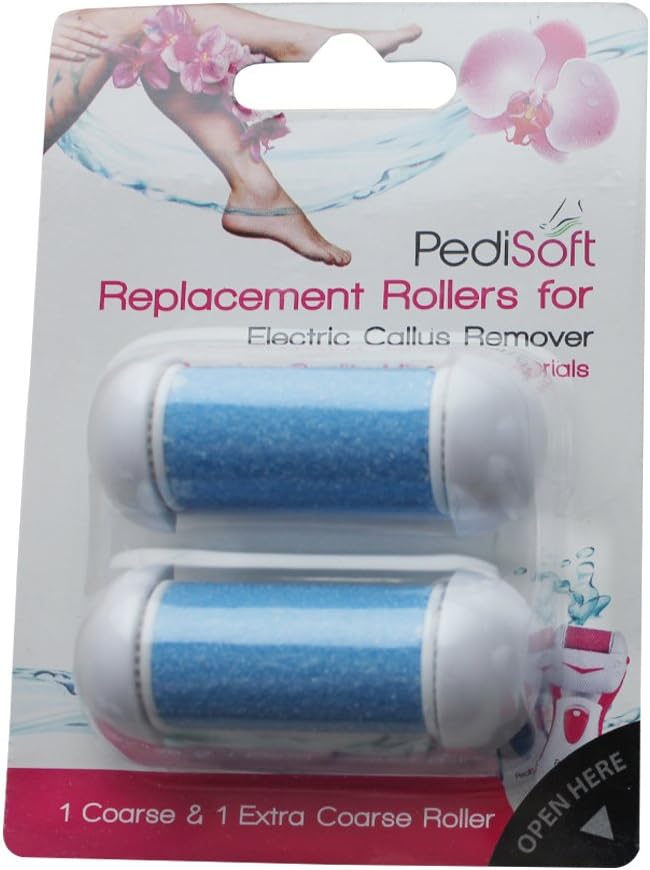 Replacement Rollers for Electronic Callus Remover 2-Pack - 1 Coarse and 1 Extra Coarse Designed Specifically for PediSoft Electronic Foot Callus Remover