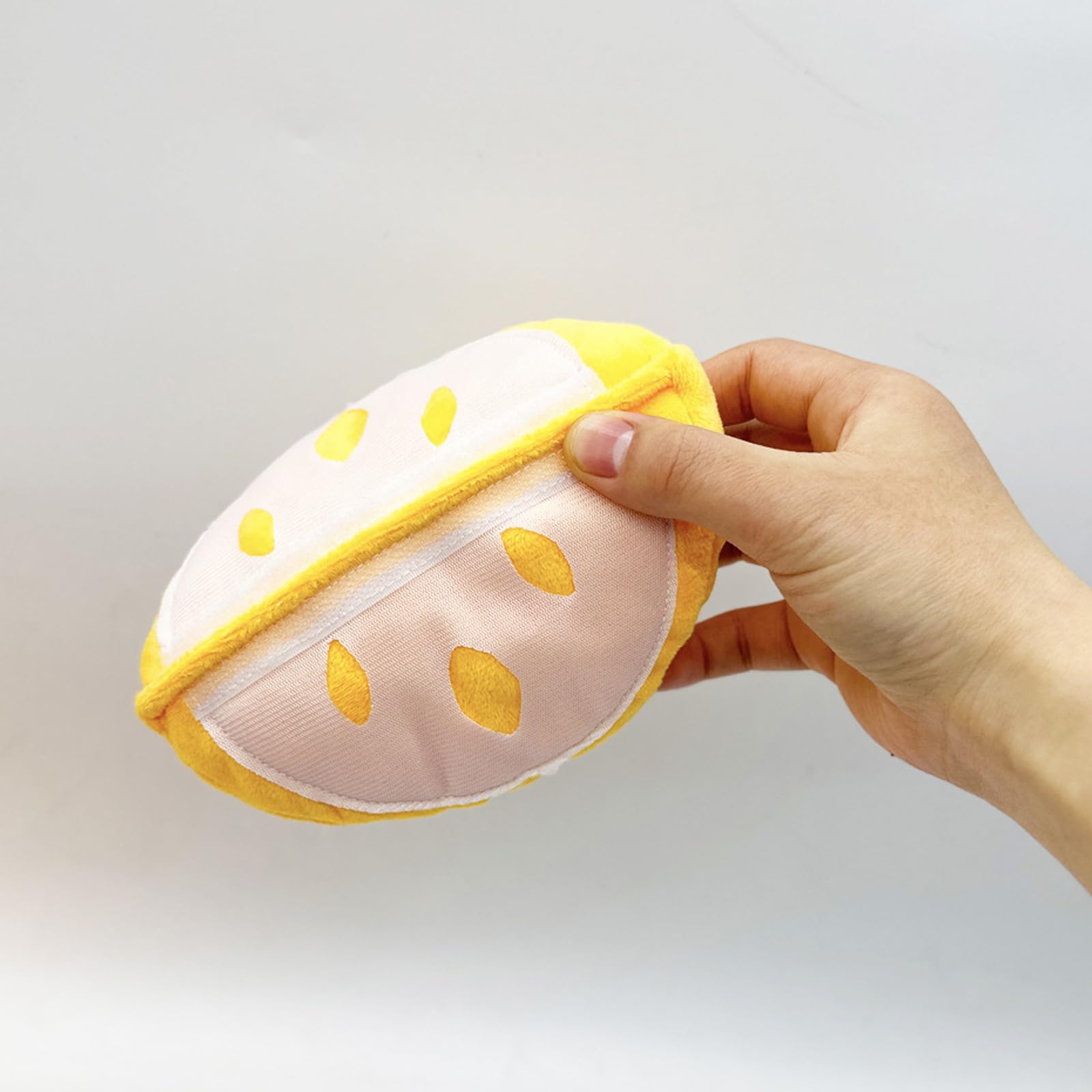 Juguete para perros Snuffle Squeaky Mandarina dispensador interactivo masticar para aliviar el estrés Snacks para perros rompecabezas para perros