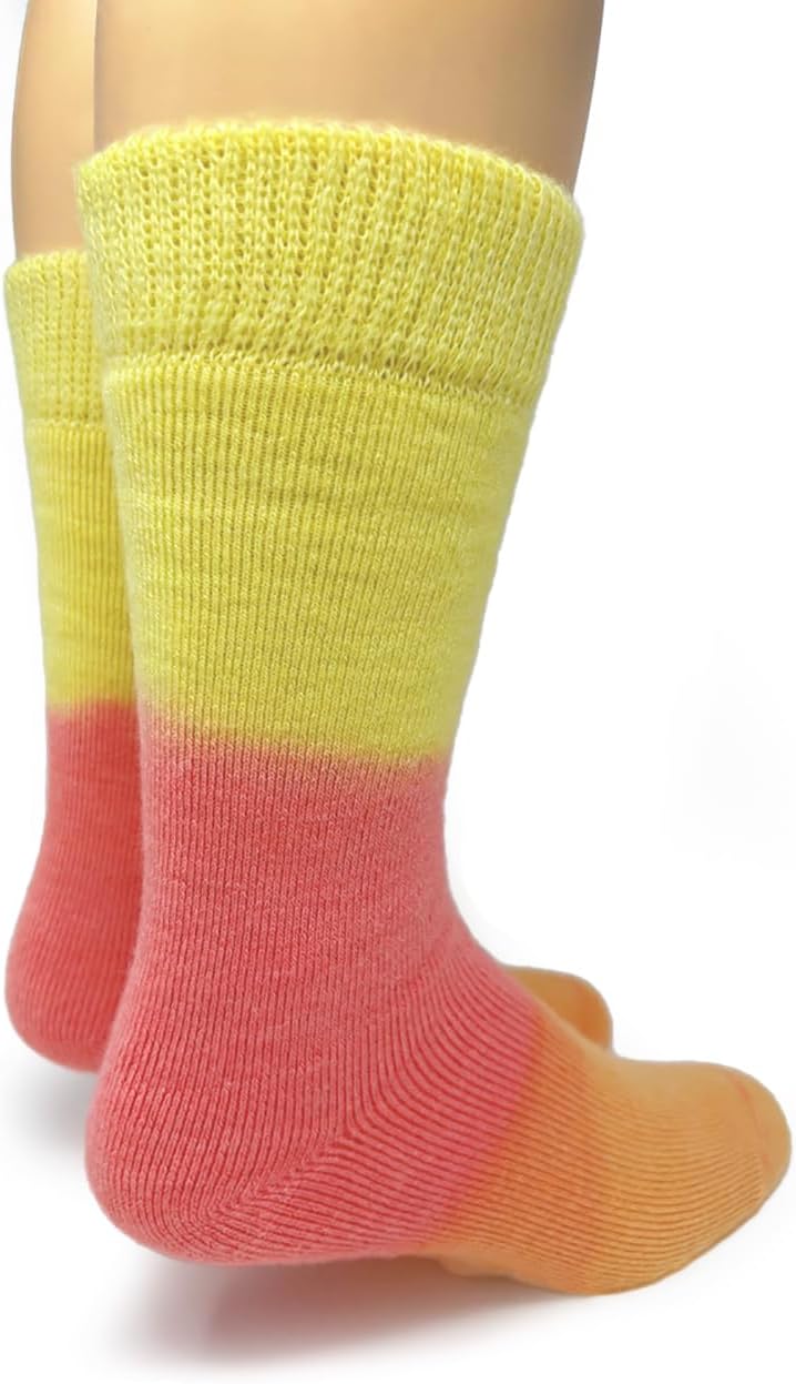 WARRIOR ALPACA SOCKS - Outdoor Alpaca Wool Socks, Terry Lined with Comfort Band Opening For Men And Women (1 PAIR Large, Sunset Vibes Pastel) - Image 5