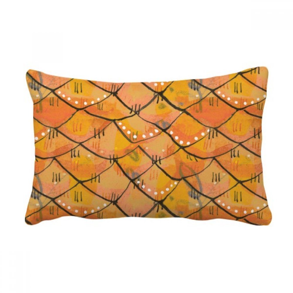 Coussin de canapé multicolore avec motif bois abstrait régulier de taille 16x24 pouces