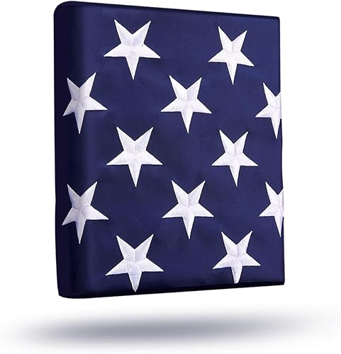 Bandera estadounidense resistente de 3 x 5 pies para exteriores, de poliéster hilado de lujo, impermeable, resistente a los rayos UV, bandera