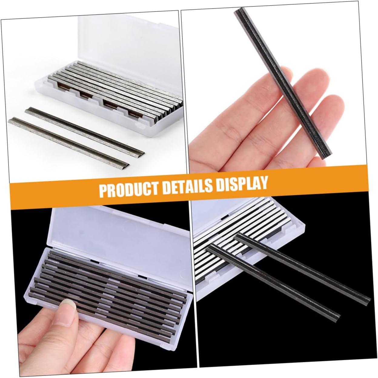 POPETPOP 5sets Alloy Planer Blades Set Wear-resistant Hard Blades for Precise Woodworking Tasks Compatible Planers Enhanced Cutting Efficiency