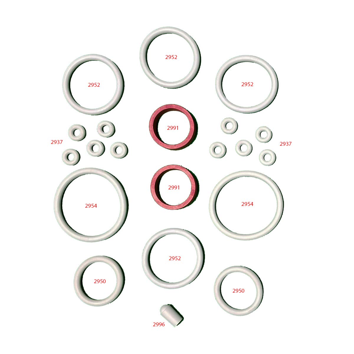 Game Room Guys 1978 Allied Leisure Hoe Down White Rubber Ring Kit