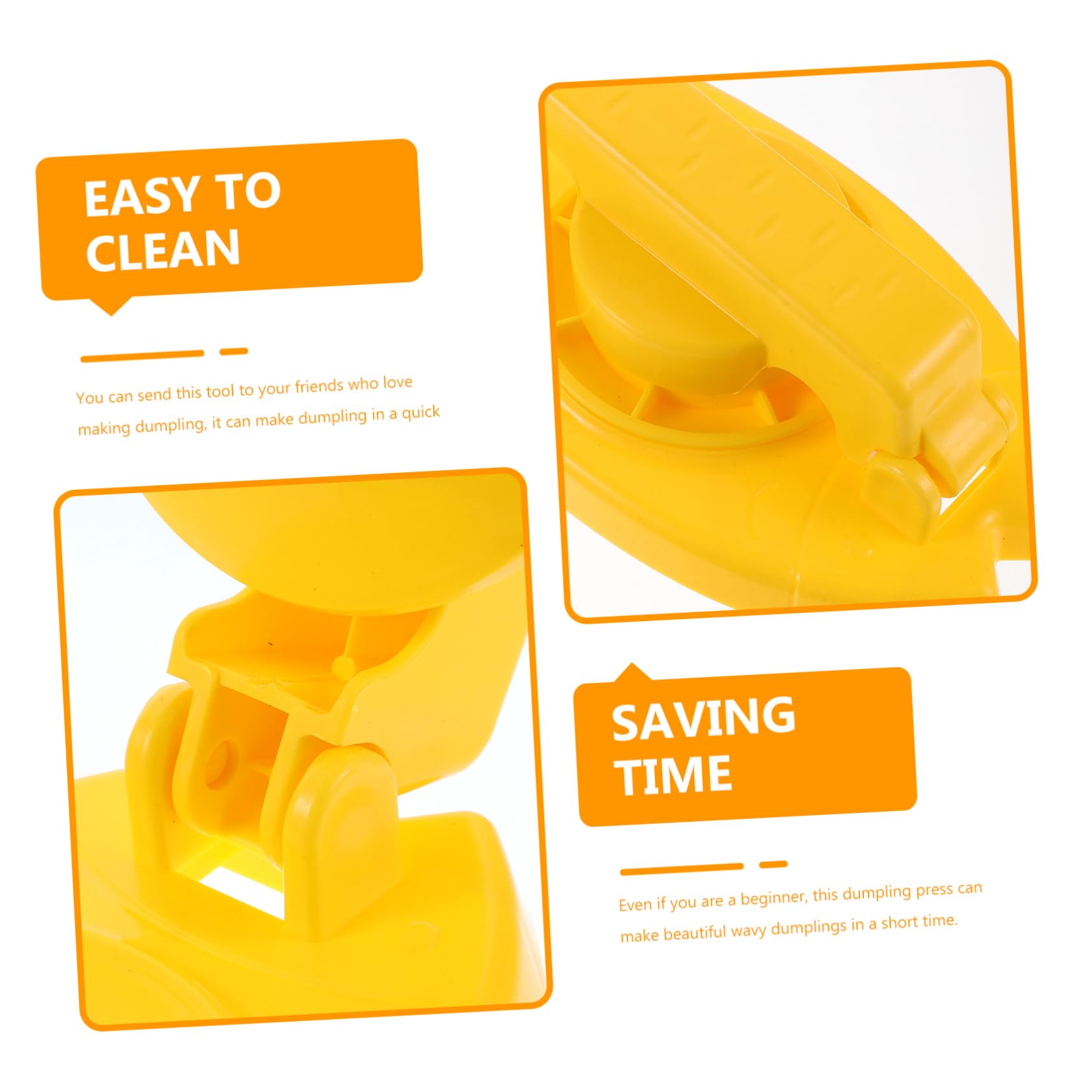 NAMOARLY 2-in-1 Dumpling Maker Tool Pp Plastic Dumpling Skin Press Mold Handheld Wraps Presser for Homemade Ravioli Empanadas