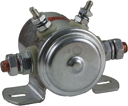 12V Intermittent Solenoid Fits 24047 24047BX 1114238 1114537 1119900 1119940 Flat 180 F180-Mounting 5/16-24 Battery&Motor Terminals 1lbs-Weight 15-150