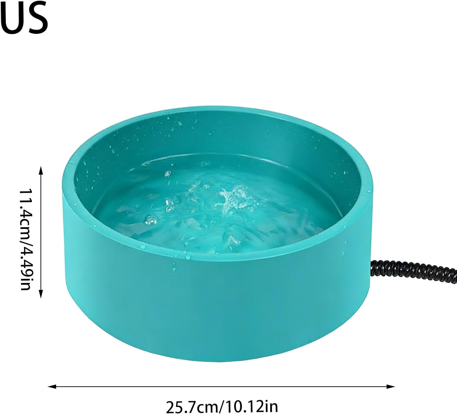 Heated Pet Bowls, Automatic Feeding Dish, 3.2L Shock Resistant Winter Pet Feeder for Small Medium Large Dogs, BPA Free Anti Spill Water Bowl, Puppy Cat Bird Indoor Outdoor Garden Yard Use