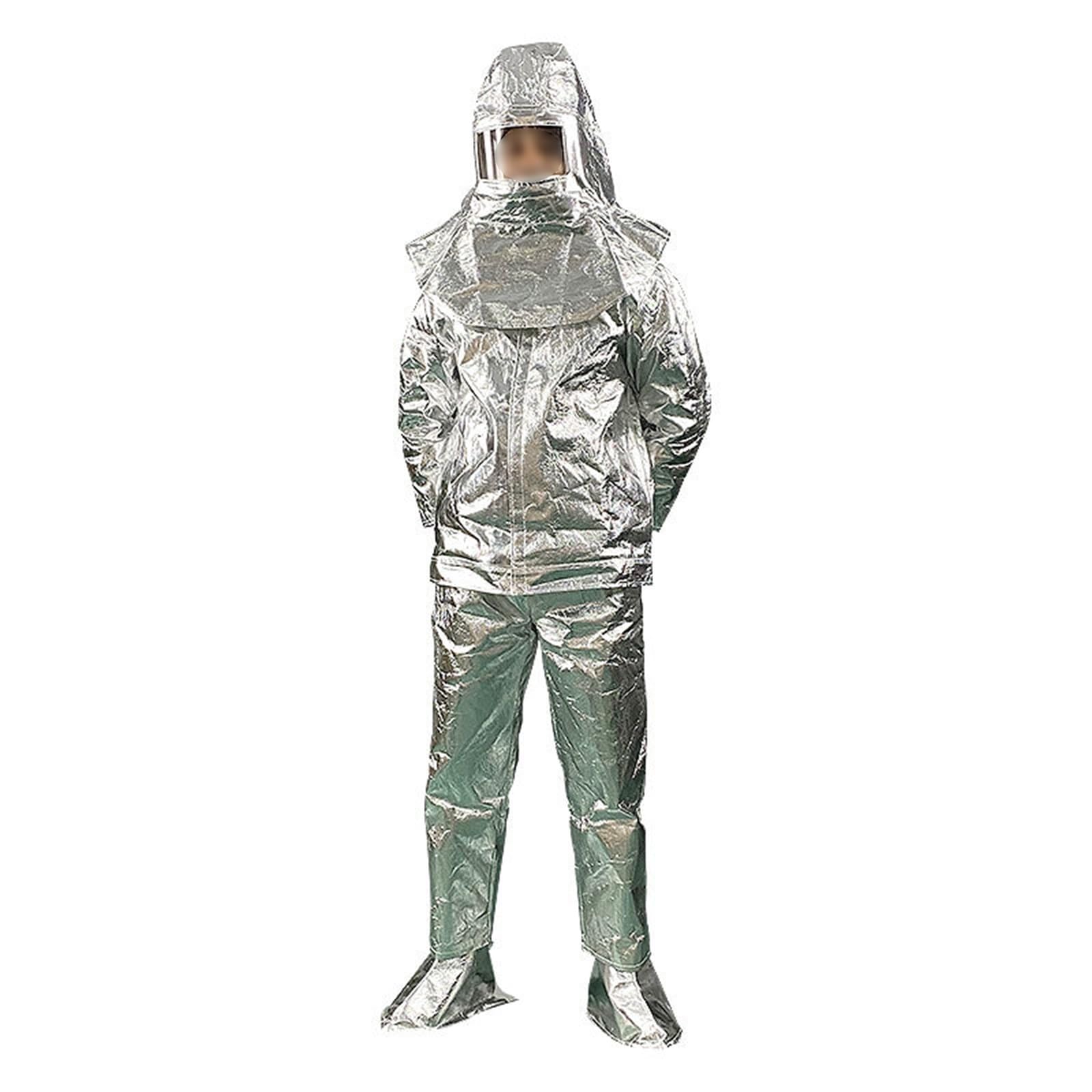 Traje De Aislamiento Térmico 1000 Grados Papel De Aluminio Resistente Al Fuego De Alta Temperatura Retardante De Llama Ropa Uniformes De Protección Contra Incendios