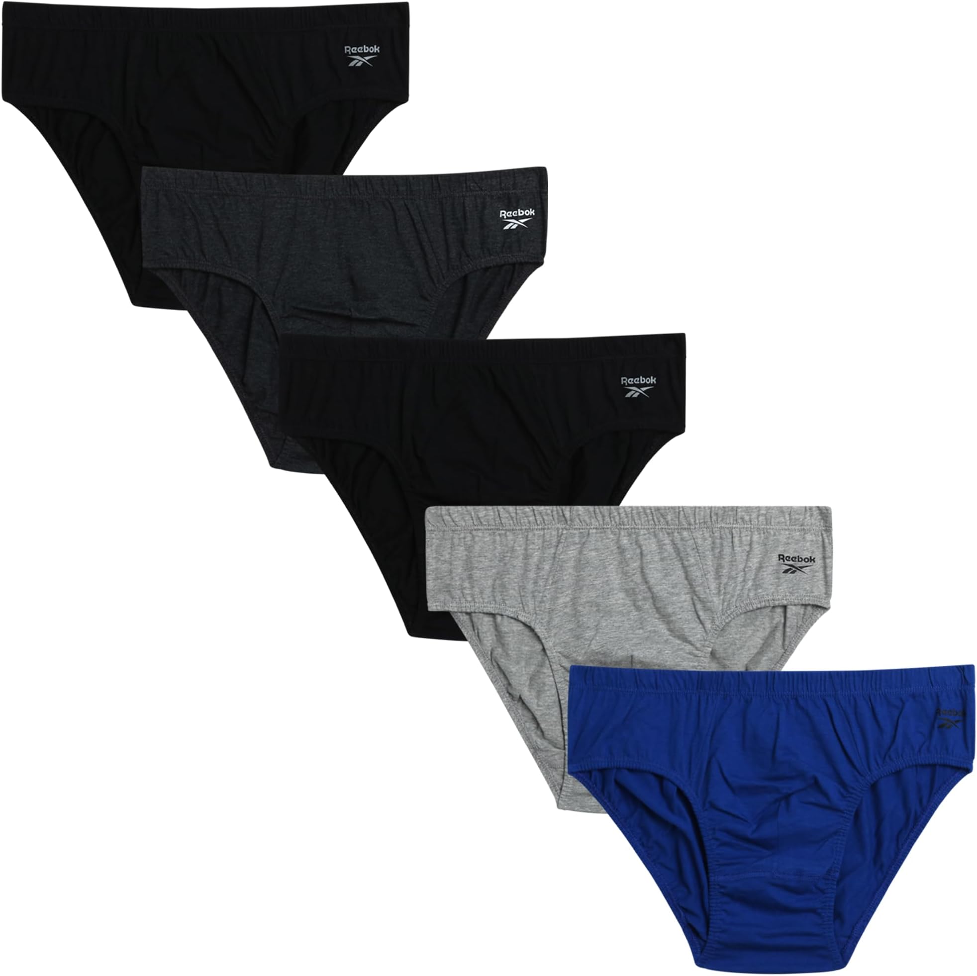 Reebok Men's Low Rise Underwear Briefs (5 Pack)