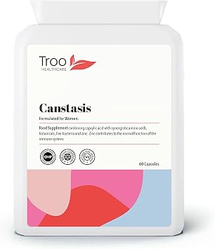 Troo Health Care CANStasis Candida Yeast Balance Supplement 60 Capsules - Formulated for Women to Provide Daily Targeted Microbial, Digestive and Immune Support