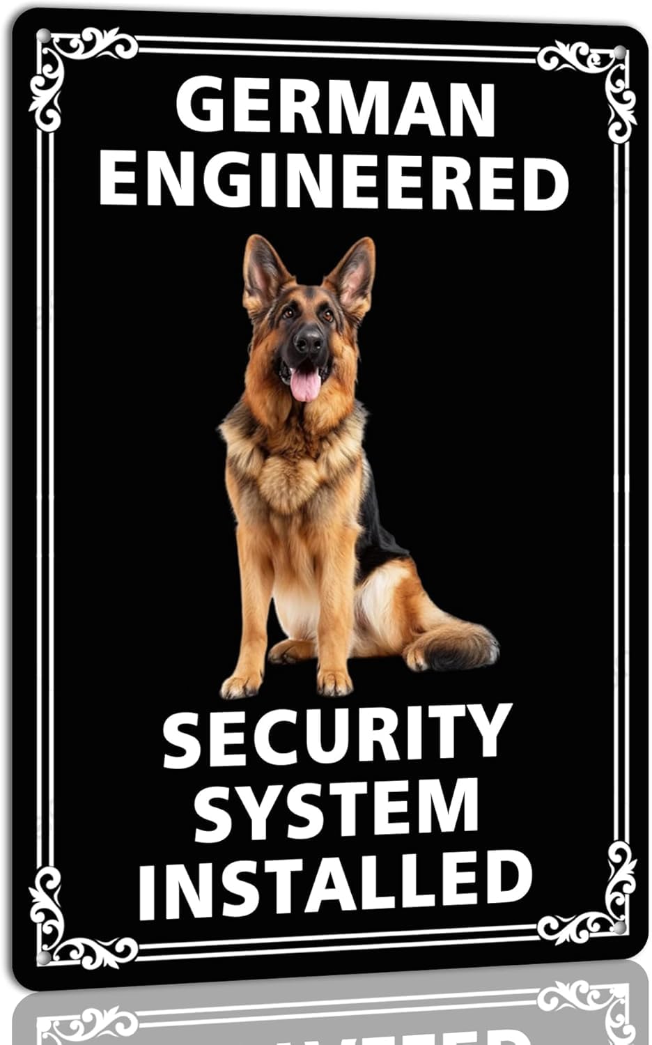 Pivjhf Signage German Shepherd Dog Metal Tin Sign Warning Beware Of Dog Sign Funny Dog Decor Home Farmhouse Yard Front Gate Decor Dog Lover 12X8 Inch