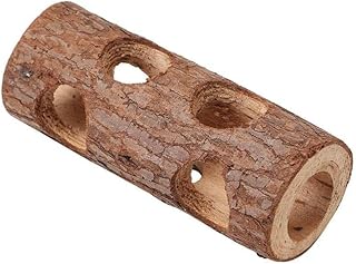 Froiny Wood Tunnel Hollow Tree Toy for Hamster Small Animal Funny Teeth Grinding Toy Pet Sport Training Supplies, 15 cm