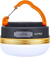 Censinda Rechargeable LED Camping Lantern: 300LM 4 Modes, 1800mAh Power Bank, Magnet Base & Hook for Camping Hiking Emergencies