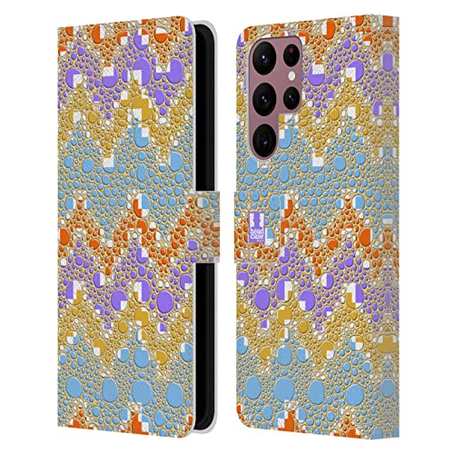 Étui en cuir compatible Samsung Galaxy S22 Ultra 5G finition Vague Peau
