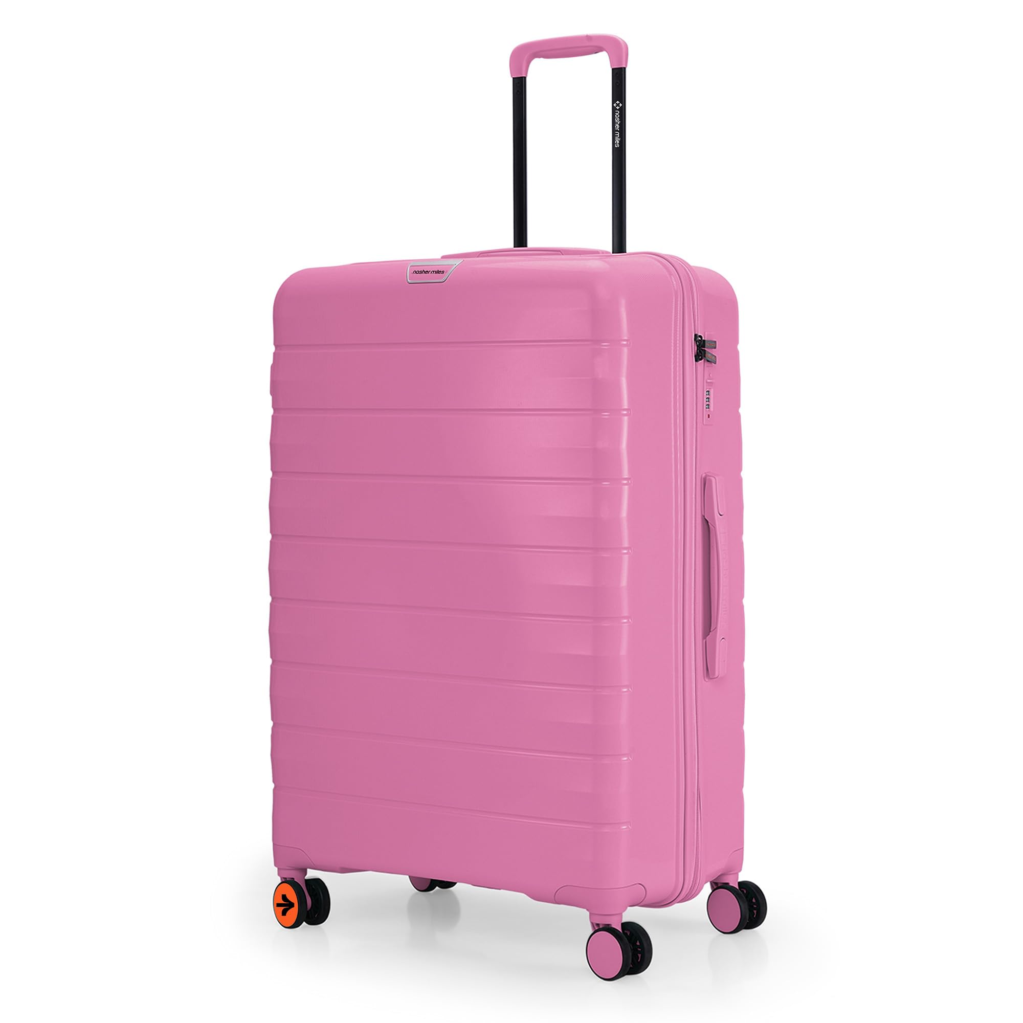 Vienna Hard-Sided Polypropylene Double Spinner Check-in Luggage 28 inch | 75cm | 8 Wheels Large Trolley Bag for Travel | Suitcase (Pink)