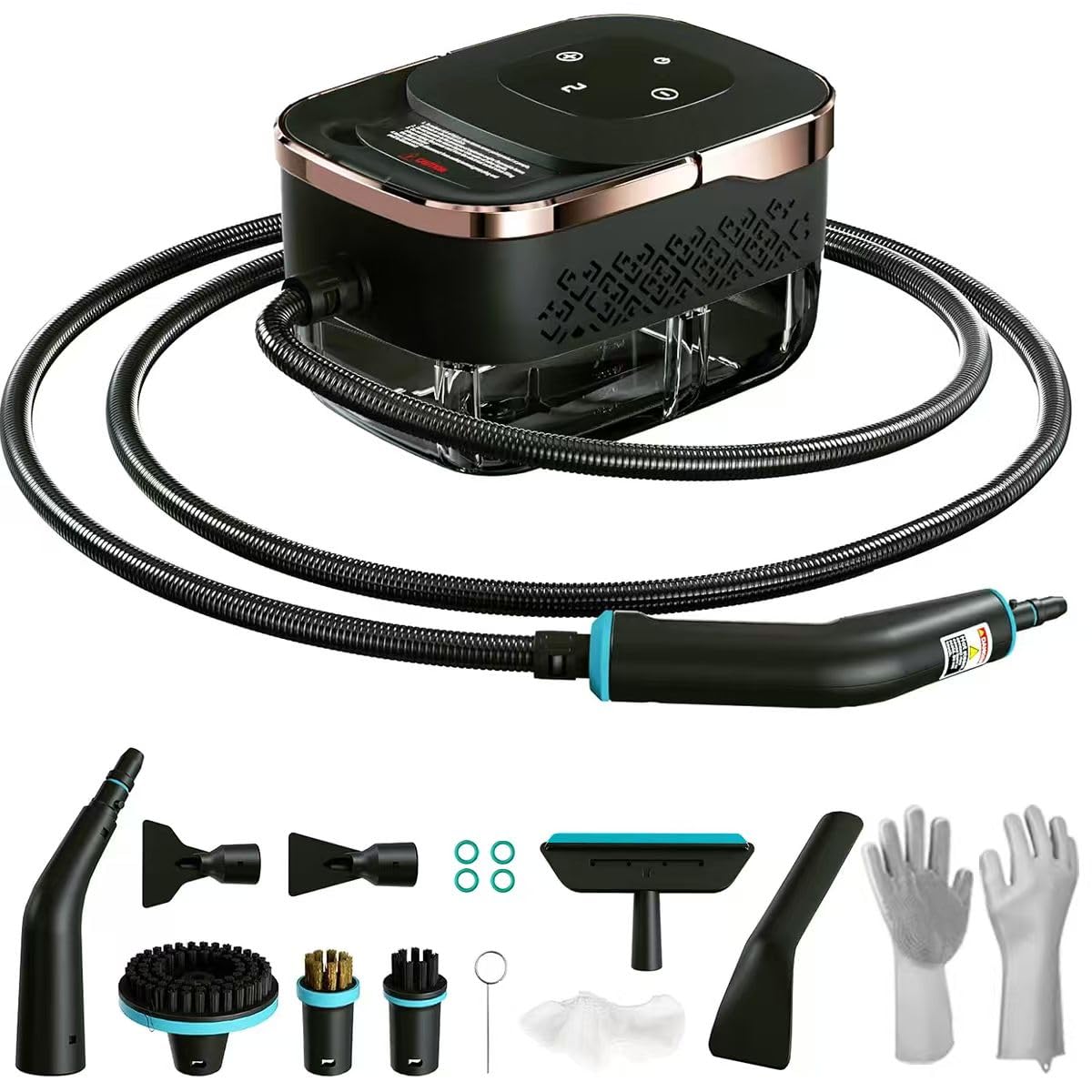 Limpiador a vapor, vaporizador portátil para limpieza, vaporizador de limpieza multiusos con cabezales de repuesto para el hogar, suciedad, grasa, lechada, azulejos, piso, detalles de