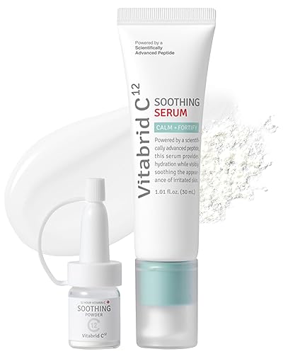 VITABRID C12 Suero calmante de vitamina C de 12 horas para acné y piel sensible propensa a imperfecciones, mejora el sebo, los poros y el
