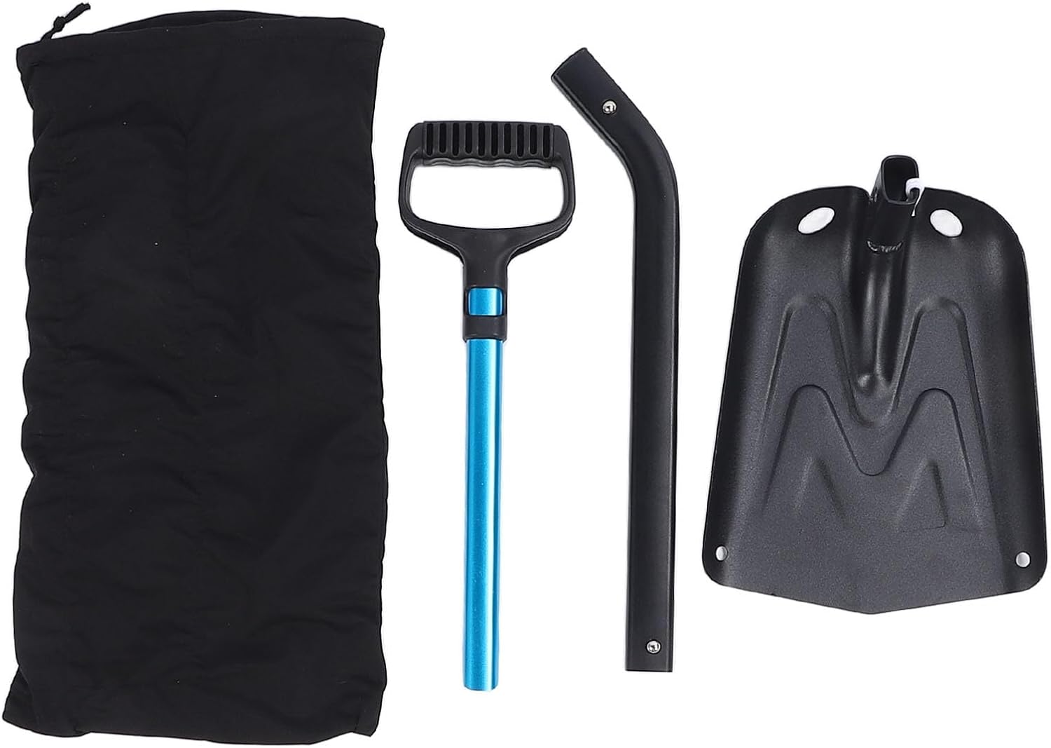 Telescopic Snow Shovel, Aluminum Alloy Metal Snow Shovel with Wide Head, Adjustable Detachable Portable Snow Shovel for Driveway, Sidewalk and Outdoor Use