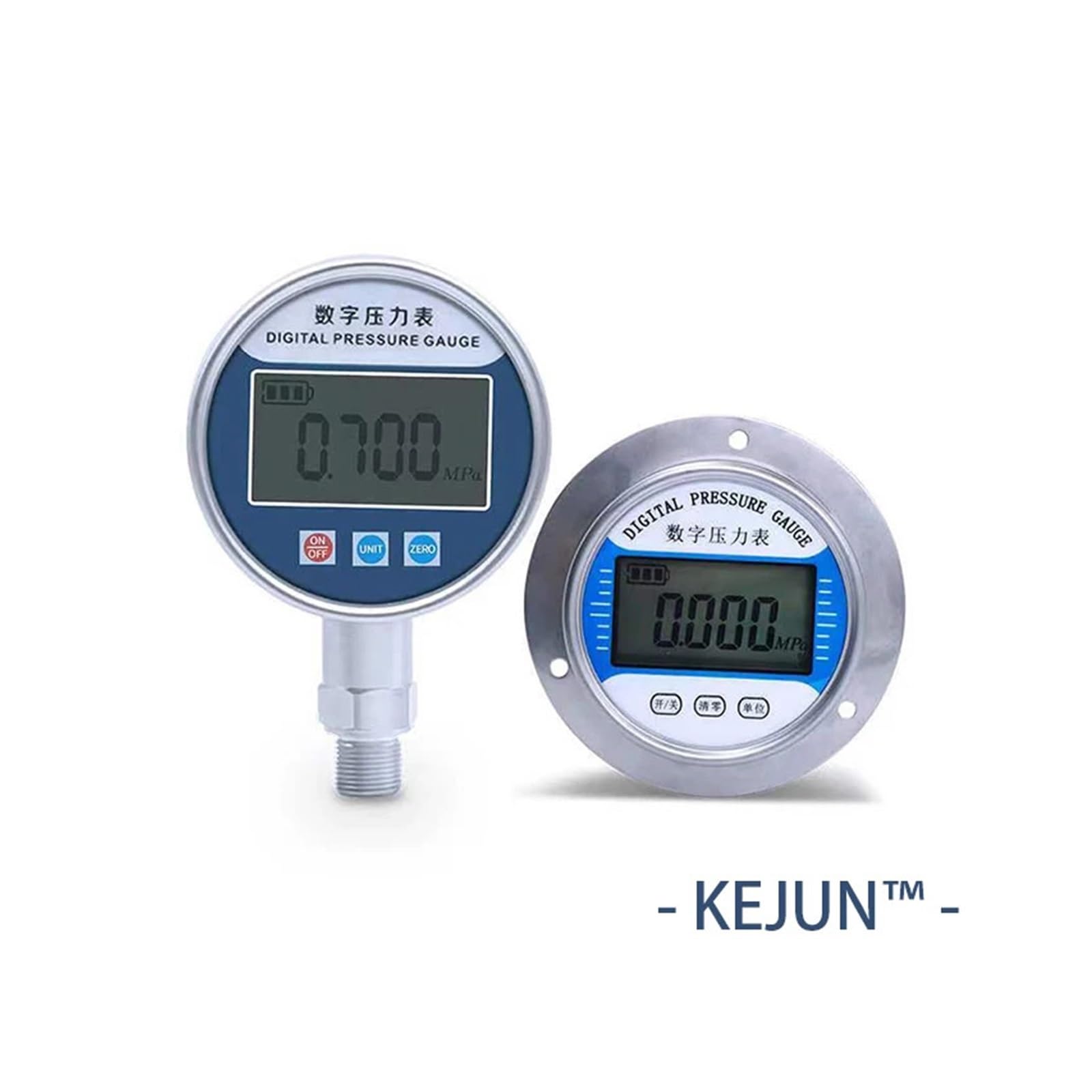 Ciśnieniomierz, Elektroniczny manometr 60mm Dial cyfrowy wyświetlacz LCD, hydrauliczny podciśnieniowy do pomiaru ciśnienia oleju wodnego(0-30Kpa)