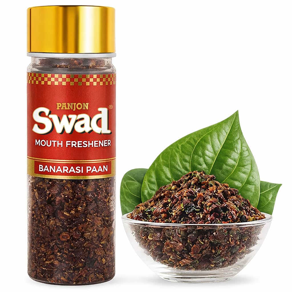 Panjon Swad Banarasi Paan Mukhwas (Pack Of 1 X 100 Grams) | Meetha Paan Mukhwas | Hygienically Packed Traditional Sweet Pan Pachak | Tasty Mouth Freshener | After-Meal Snack | Dry Mukhwas.