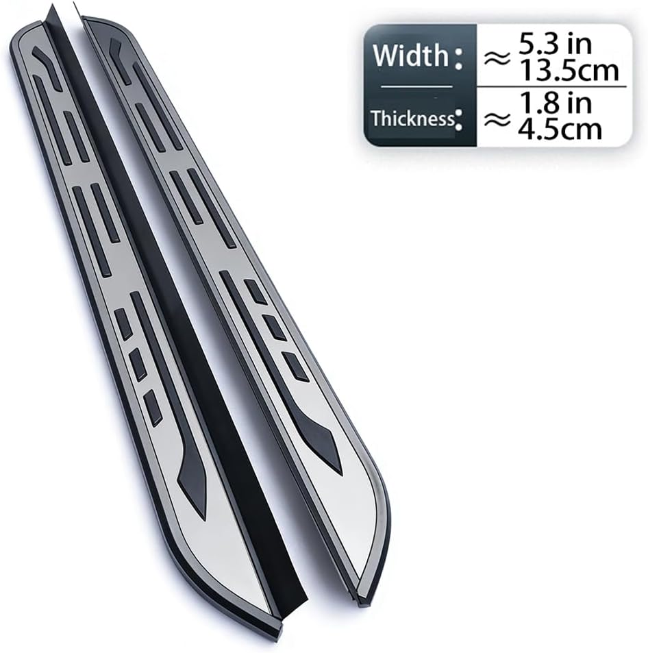 2pcs fit for Mazda CX5 CX-5 2017-2025 Running Boards Side Steps Nerf Bars Pedal Aluminium All Black Cool-Max Series(with Brackets)