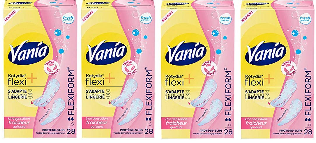 Vania Kotydia Flexi+ Panty Liners - Fresh, Flexiform x 28 – Pack of 4