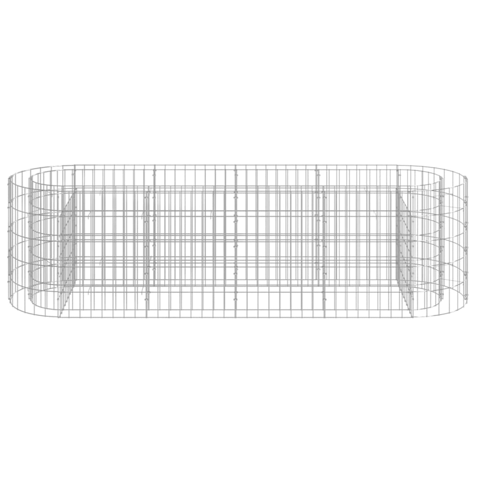 Gabionen-Hochbeet, Kräuterspirale, Hochbeet Im Garten, Pflanzkübel, Pflanzsteine, Verzinktes Eisen 190x50x50 cm