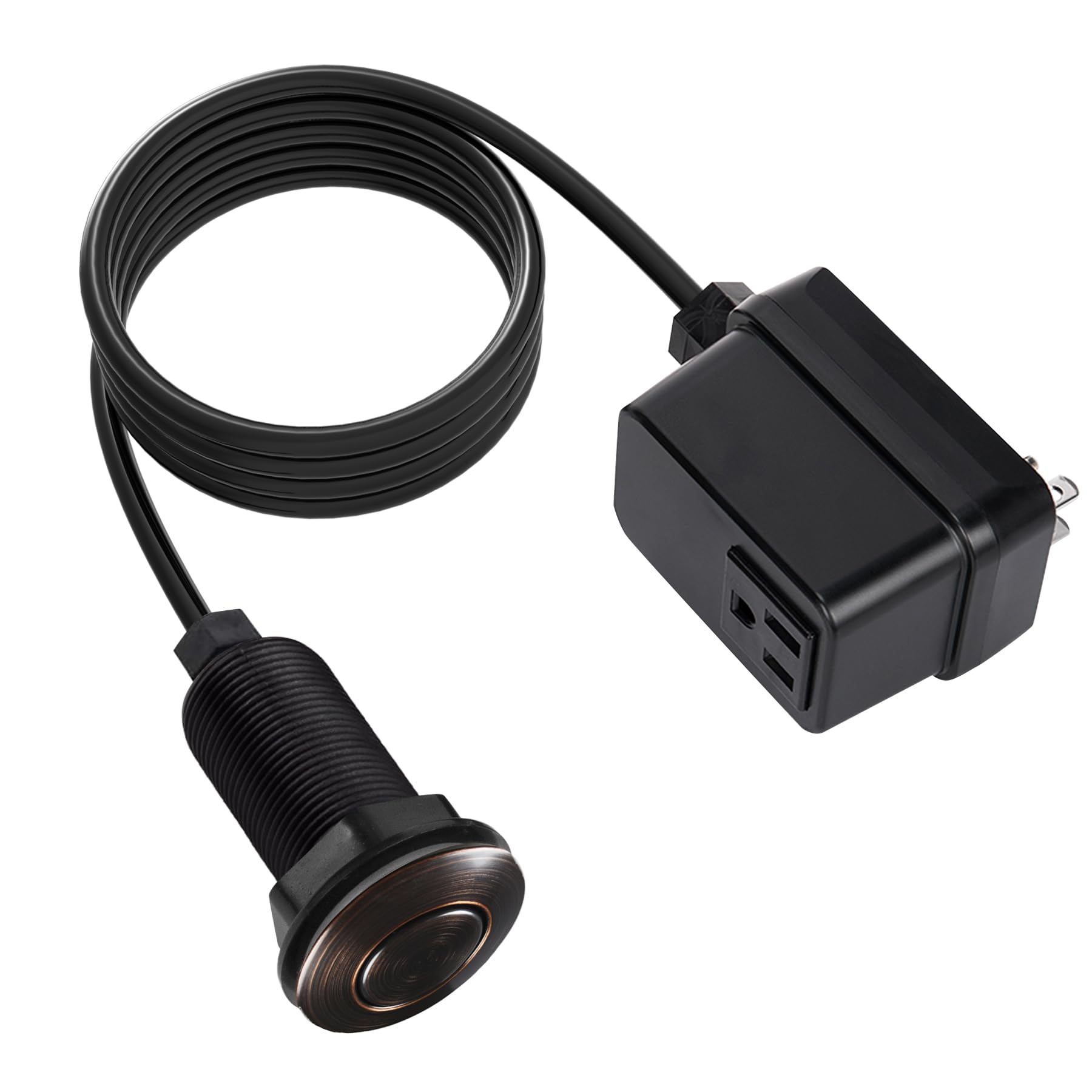 CLEESINK - Kit de interruptor de aire para eliminación de basura, interruptor superior del fregadero para eliminación de basura (largo, 2.5 pulgadas, bronce aceitado)