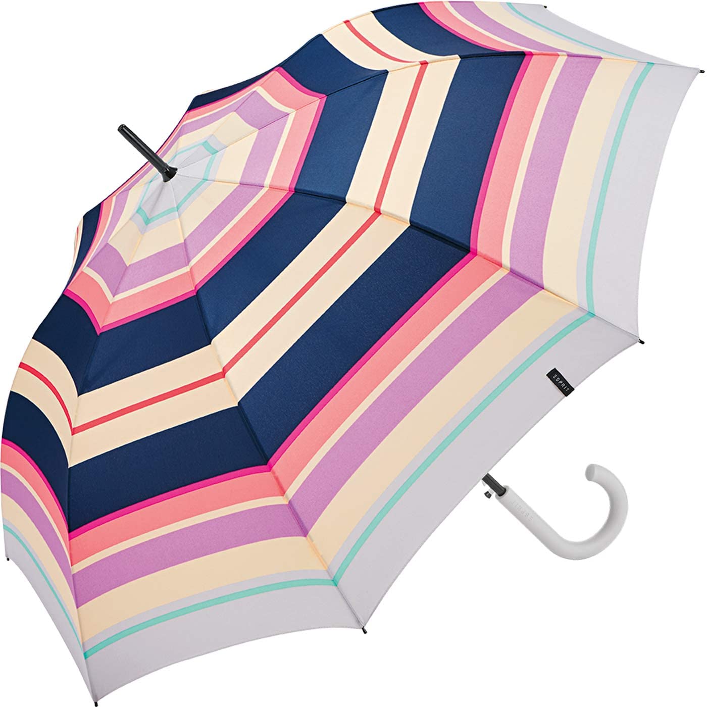 Parapluie Femme ESPRIT Parapluie Automatique ESPRIT Rainbow Dawn - 100cm Ouvert, Design Floral écologique Parapluie Canne Automatique
