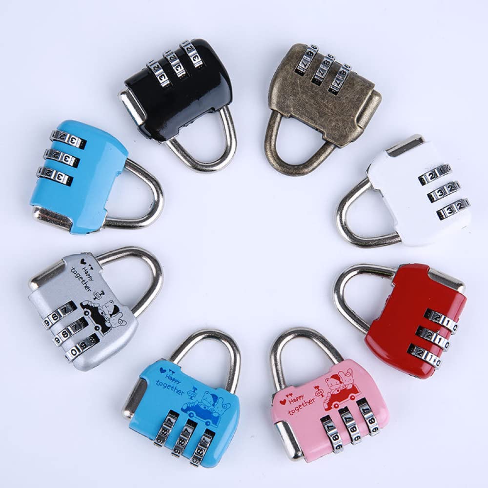 Lucchetti a combinazione， Lucchetti per valigie Lucchetto con codice for bagagli, valigie, zaini e borse, lucchetto for armadietti, lucchetto for cassetti(B,B)