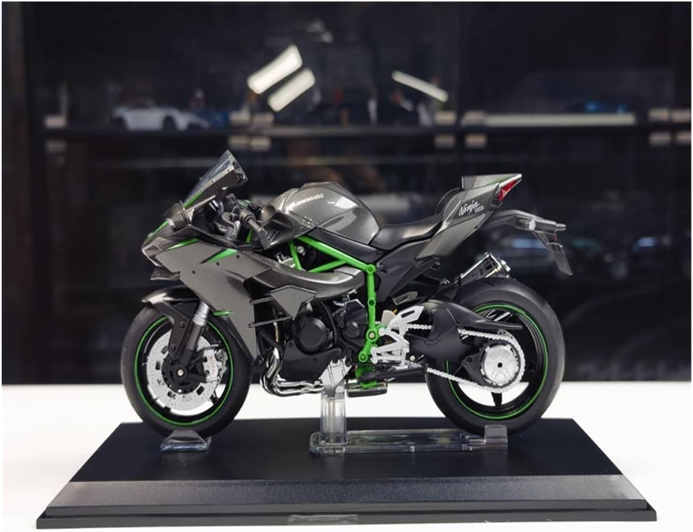 Simulation Motorcycle Toys 1:12 for Kawasaki Ninja ZX25 Motorcycle Toys Display Model Car Christmas Birthday Gift Adult for Boys(H2)