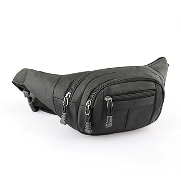 Waist Bag Fanny Pack Bum Bag Travel Passport Holder Chest Bag Phone Money Holder Waist Bag (Black)