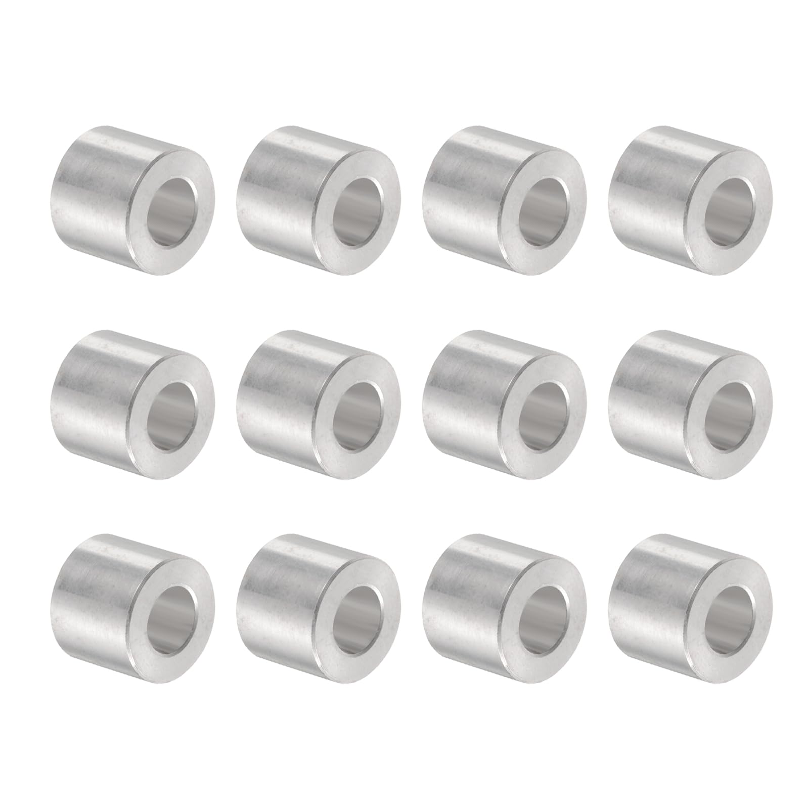 Entretoises En Aluminium M6 – Lot De 10, Diamètre Int. 6,2 Mm, Ext. 12 Mm, Long. 12,7 Mm