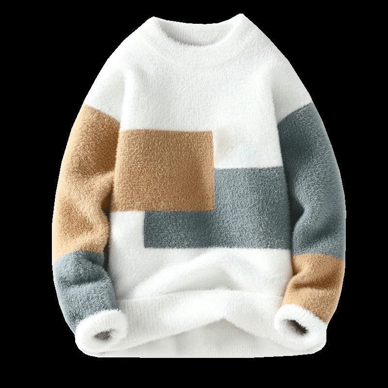 Pull d'hiver chaud en tricot homme aux finitions soignées