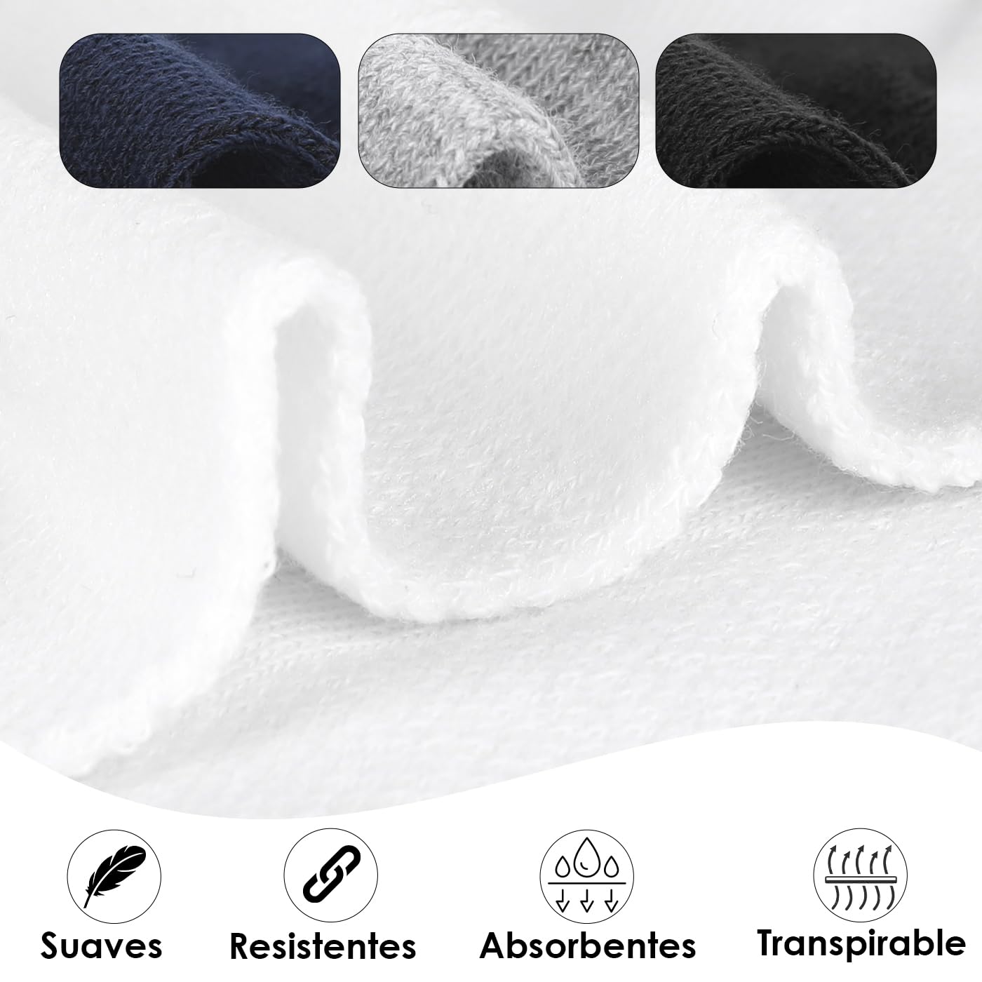 ACCRUX - 12 Pares de Calcetines Tobilleros para Hombre y Mujer, Unisex Tobilleros de Algodon Suaves y Transpirable con Puntera Reforzada