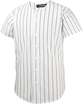 EALER BJ80 Series Mens Baseball Jersey Button Down Shirts Short Sleeve Hipster Hip Hop Sports Uniforms
