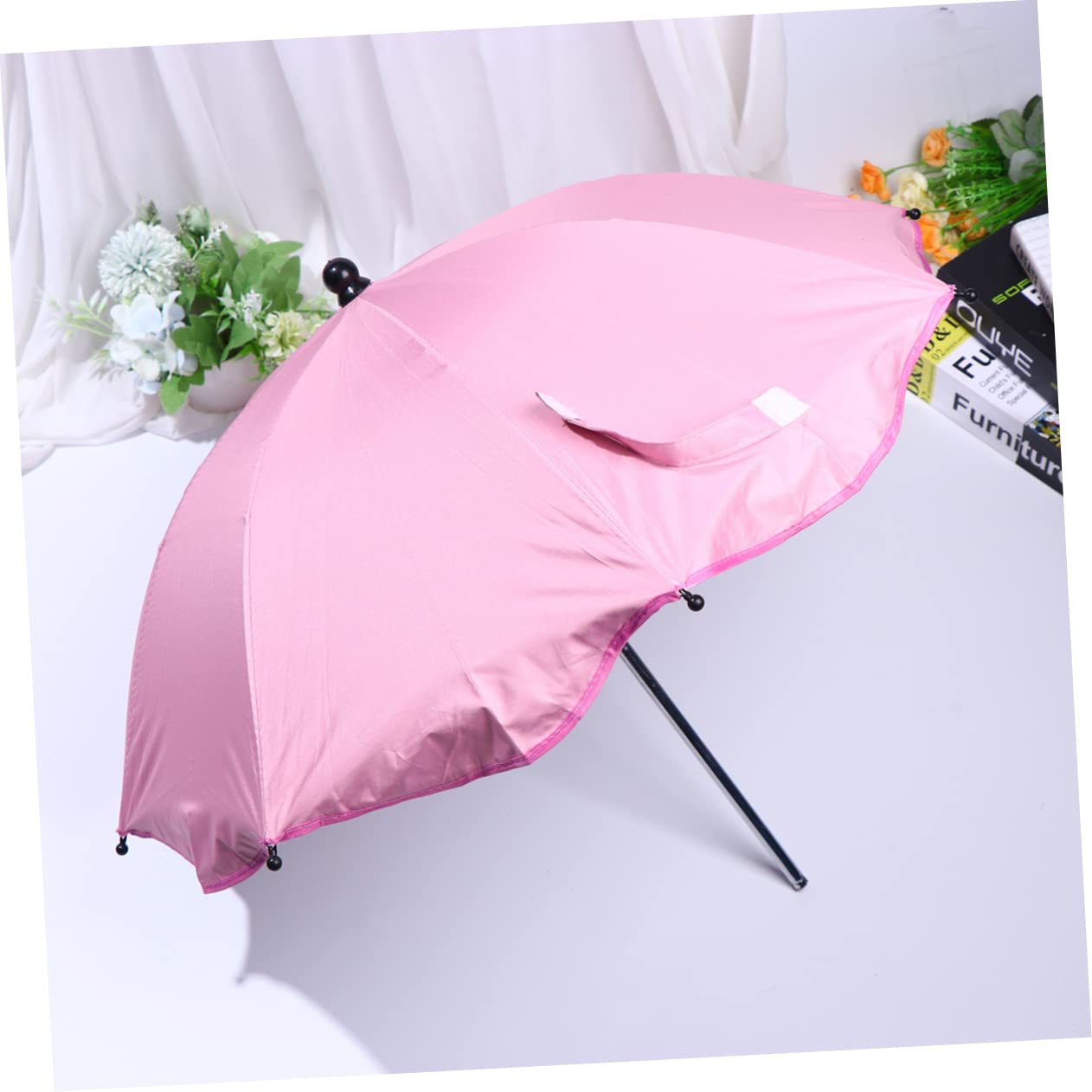 Toyvian Stroller Umbrella Baby Cart Sun Umbrella Multifunctional Baby Cart Supplies Easy to Use Silver Gel Sun Protection