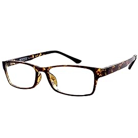 HUIHUIKK Distance Glasses Tortoiseshell Frame nearsighted Myopia Glasses**These are not reading glasses**