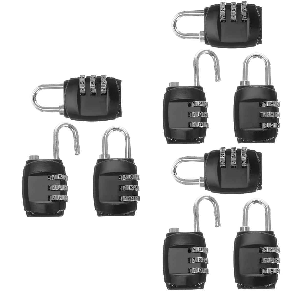GLEAVI 9pezzi Mini Combinazione Serratura Per Valigie e Armadietti Zinc Alloy Per Trolley e Facile Trasportare e