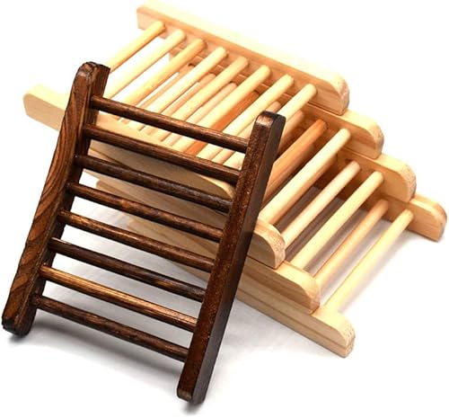 Miniatura 3 de Ru S 10 soportes para jabón de madera de bambú para el hogar, funda de jabón de madera para baño, accesorios de plato de ducha para bañera y ducha